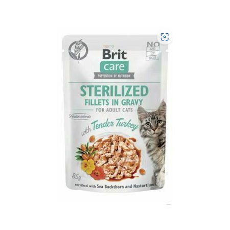 Brit Care cat kitten filet v omáčke morka kapsička 85 g