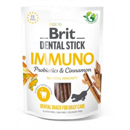 Brit Care dog dental stick imunita, probiotiká a škorica 7 ks