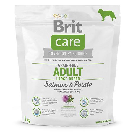 Brit Care granuly Grain-free Adult Large Breed losos a zemiaky 1 kg