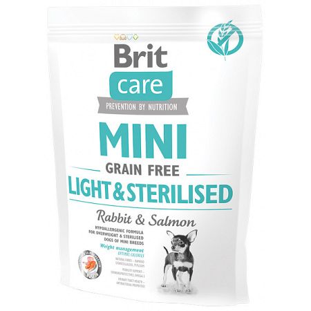 Brit Care granuly Mini Light & Sterilised králik a losos 400 g