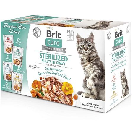 Brit Care kapsička box steril. filety v omáčke 12 x 85 g