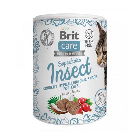 Brit Care snack pre mačky Superfruits Hmyz 100g