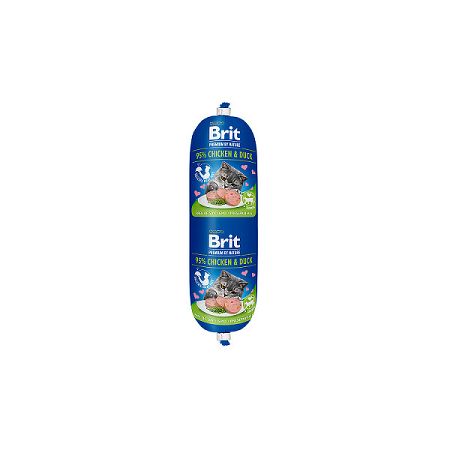 BRIT cat premium by nature saláma pre mačky 180 g kura a kačka