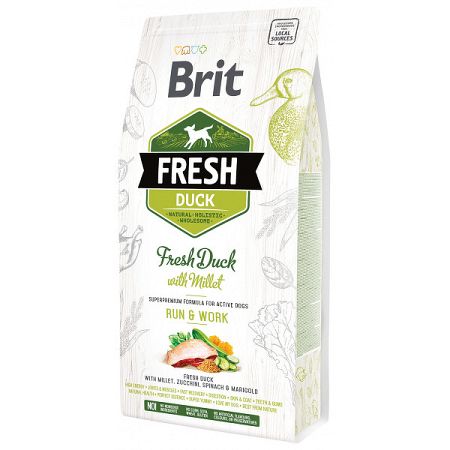 Brit Fresh granuly Run & Work kačica a proso 2,5 kg