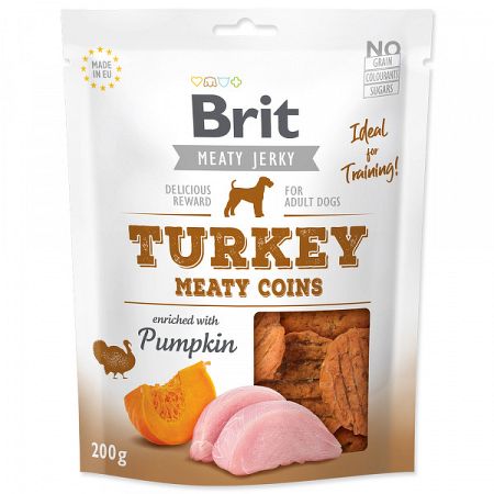 Brit Jerky Turkey Meaty Coins 200g