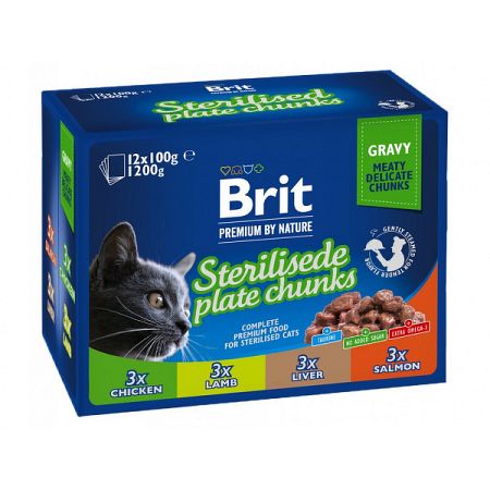 Brit kapsička Premium Sterilized mix Multipack 12x100g