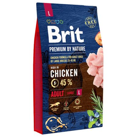 Brit Premium by Nature granuly Adult L kura 8 kg