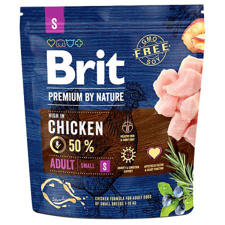 Brit Premium by Nature granuly Adult S kura 1 kg