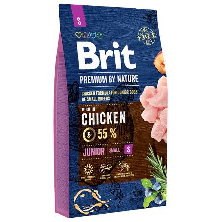 Brit Premium by Nature granuly Junior S kura 8 kg