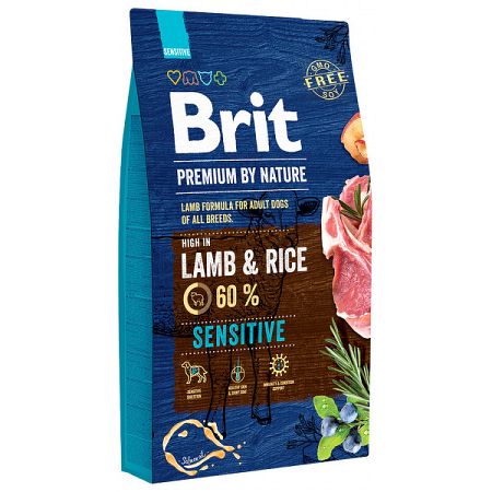 Brit Premium by Nature granuly Sensitive jahňa a ryža 8 kg