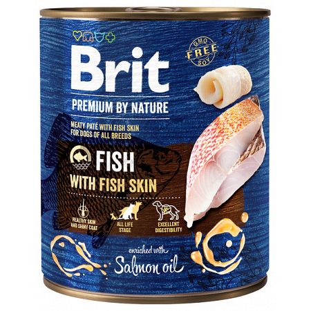 Brit Premium by Nature konzerva Fish with Fish Skin 800g