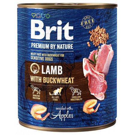 Brit Premium by Nature konzerva Lamb with Buckwheat 800g