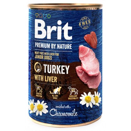 Brit Premium by Nature konzerva Turkey with Liver 400 g