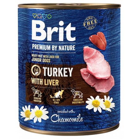 Brit Premium by Nature konzerva Turkey with Liver 800g