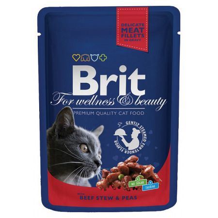 BRIT Premium Cat Beef Stew & Peas kaps.100g