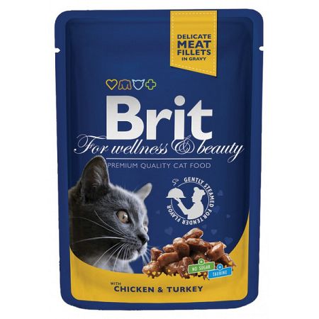 BRIT Premium Cat Chicken & Turkey kaps.100g