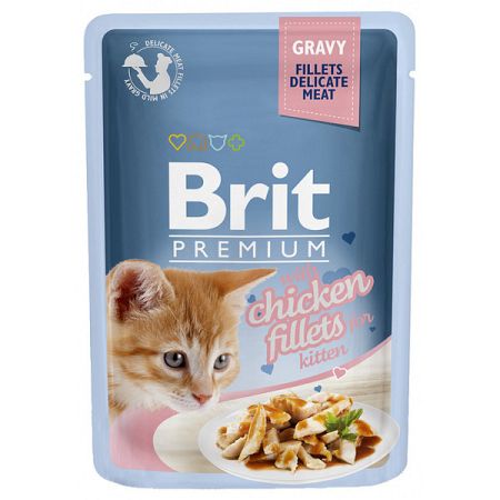 Brit Premium Cat Delicate Filety v šťave s kuracinou pre mačiatka 85 g