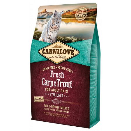 Carnilove fresh cat adult sterilised granuly kapor a pstruh 2 kg