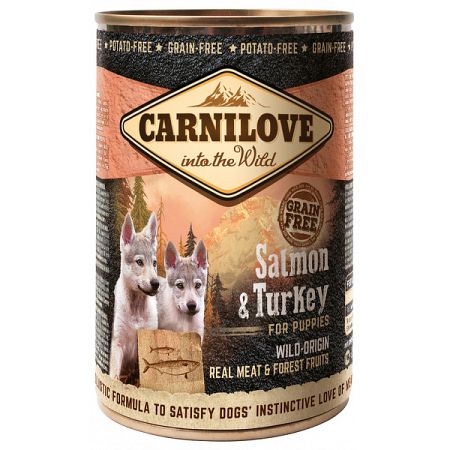 Carnilove Wild Meat Salmon & Turkey pre šteňatá 400 g