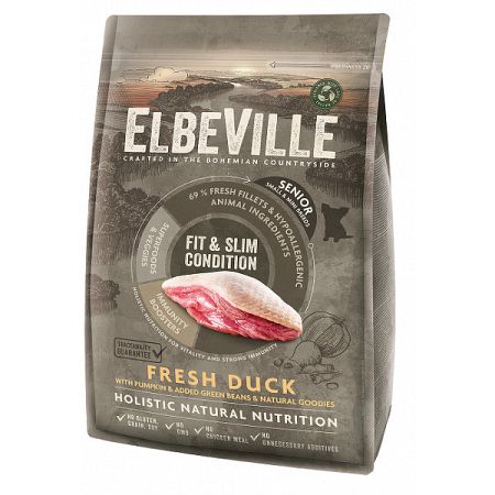 ELBEVILLE granuly Senior Mini Fresh Duck Fit and Slim Condition 4kg