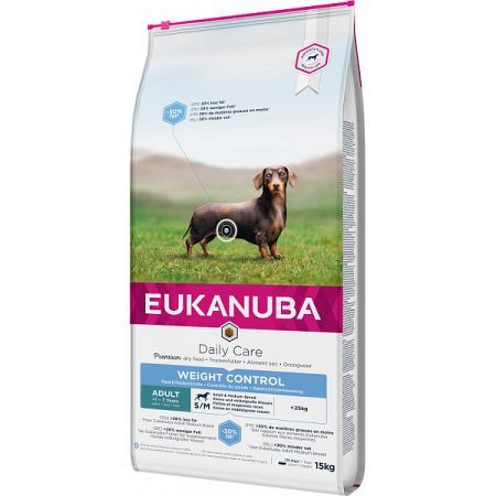 Eukanuba granuly Daily Care Small & Medium Weight & Control 15 kg