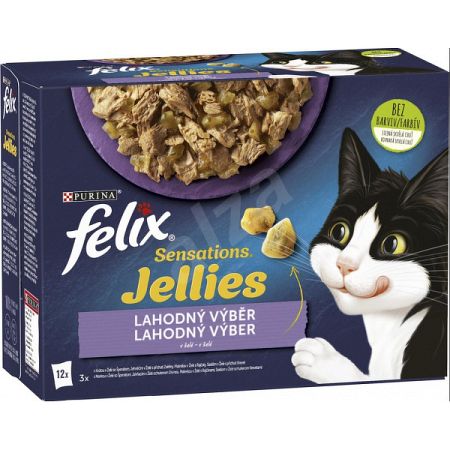 FELIX kapsičky Sensations Jellies jahňa/makrela/treska/morka 12 x 85 g