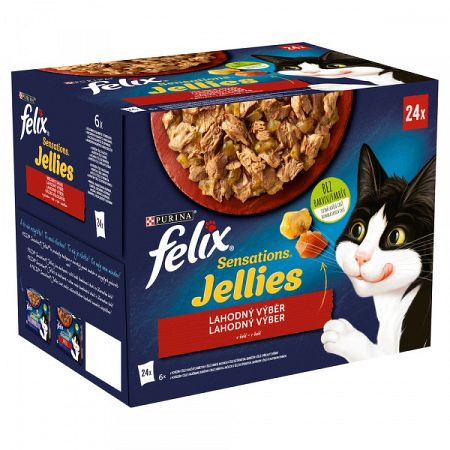 Felix Sensations Jellies Multipack lahodný výber v ochutenom želé 24x85g