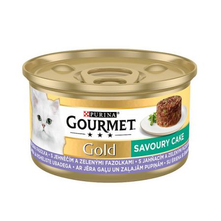 Gourmet gold cat konzerva Savoury cake jahňa a fazuľky 85 g