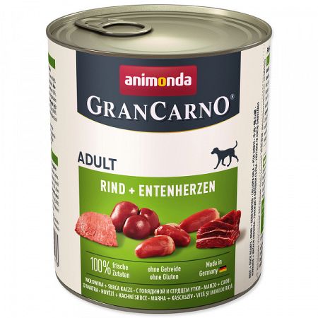 Gran Carno Adult - hovadzie a kacacie srdcia 800 g