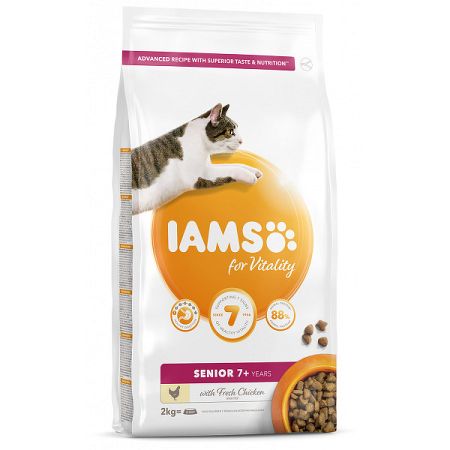 IAMS granuly pre mačky senior kuracie 2kg