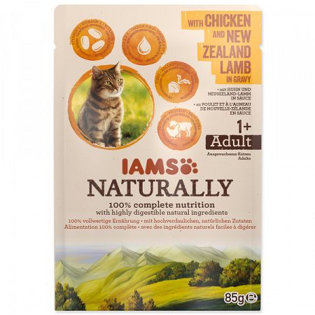 Iams kapsička Naturally kura a jahňacie v omáčke 85 g