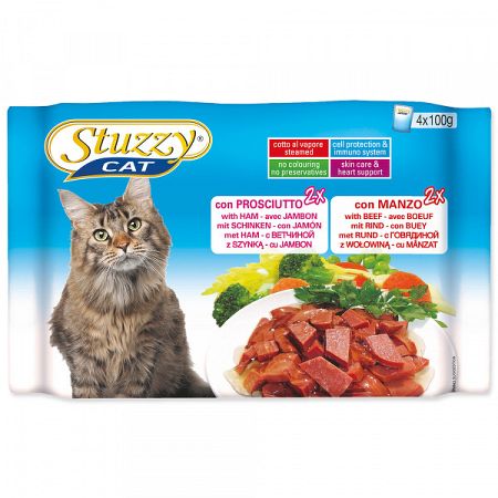 Kapsicka STUZZY Cat multipack sunka+hovadzie 4x100g