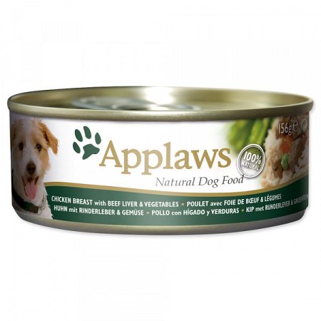 Konzerva Applaws Dog Chicken, Beef, Liver a Veg 156g