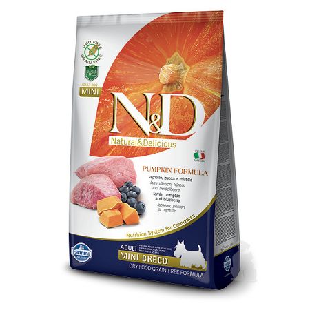 N&D Pumpkin Dog Adult Lamb & Blueberry Mini 7 kg