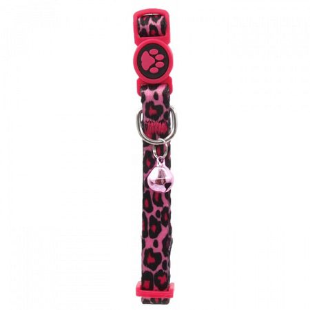 Obojok AC nylon XS leopard ruzovy 1x19-31cm