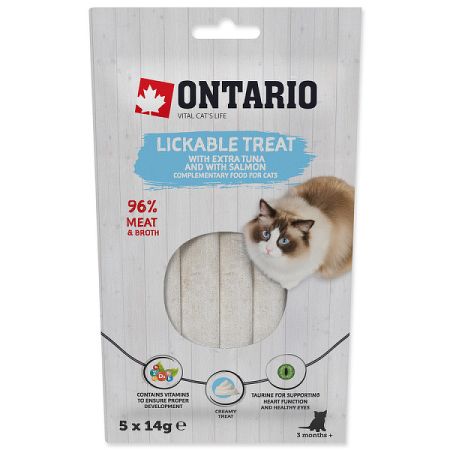 Ontario cat lízacia poch. 5x14 g tuniak/losos