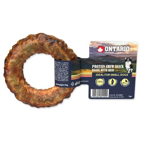 Ontario dog protein snack bagel s hovädzinou 8,9 cm