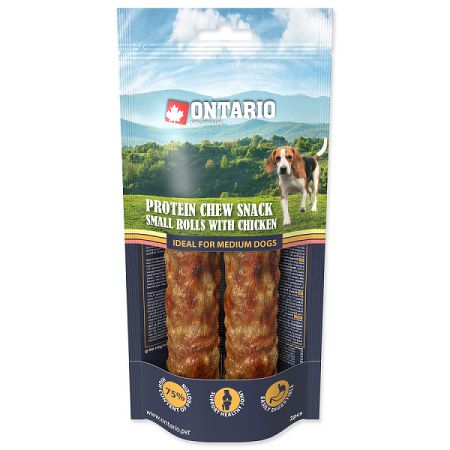 Ontario dog protein snack malá rolka s kuracinou 2ks - 12 ,7 cm