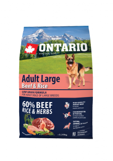 Ontario granuly Adult Large Hovädzie mäso a rýža 2,25 kg