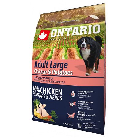 Ontario granuly Adult Large kura a zemiaky 2,25 kg