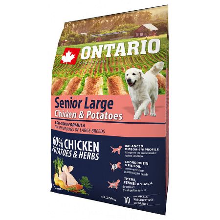 Ontario granuly Senior Large kura a zemiaky 2,25 kg