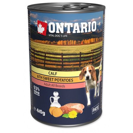 ONTARIO konz.Mini Calf, Sweetpotato, Dandelion and linseed oil 400g