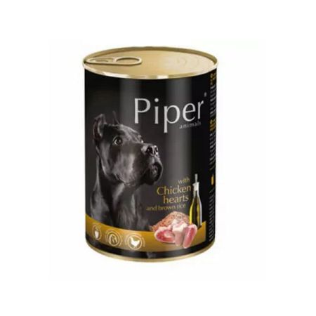 Piper konzerva kuracie srdcia a hnedá ryža 400 g