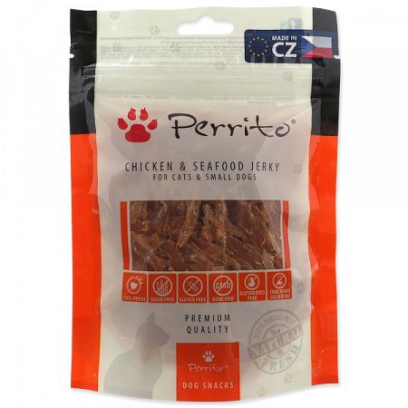 Pochúťka Perrito Chicken & Seafood jerky 100g