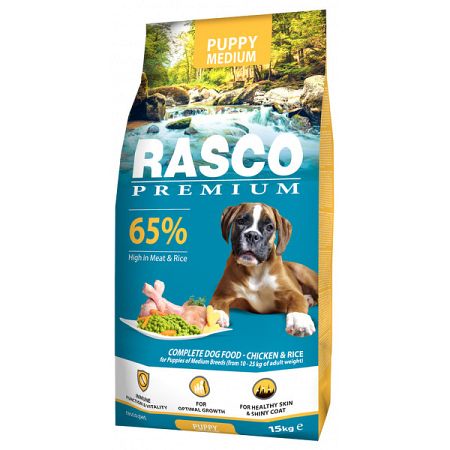 Rasco Premium dog granuly Puppy Junior Medium 15 kg