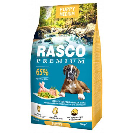 Rasco Premium dog granuly Puppy Junior Medium 3 kg