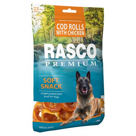 Rasco Premium pochúťka tresčie rolky obalené kuracím mäsom 80 g