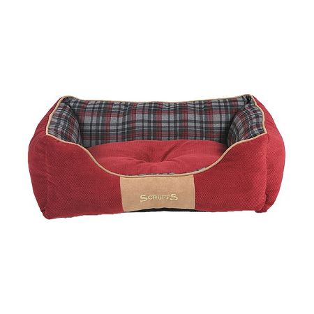 Scruffs Highland Box Bed M 60x50cm cerveny