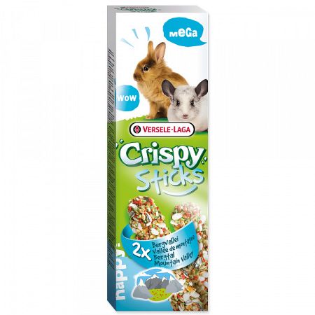 Tycinky Crispy Mega s bylinkami pre kraliky a cincily 140g