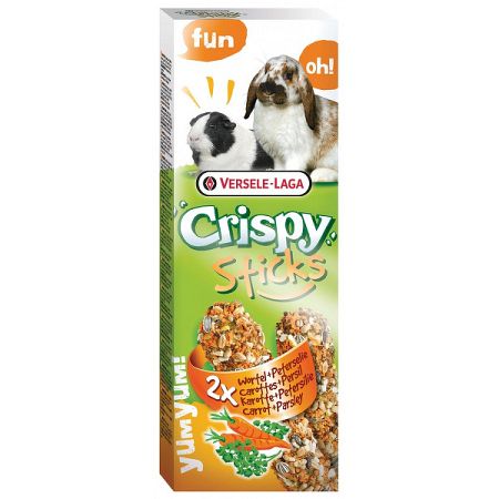 Tycinky Crispy s mrkvou a petrzlenom pre kraliky a morcata 110g